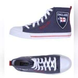 Polo by Ralph Lauren Black and White High-Top Sneakers RARE VTG